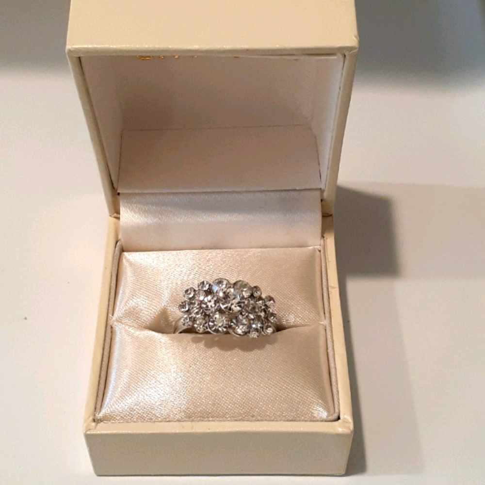 Bloom Silver CZ Ring